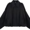 Womens Faux Suede Bomber Jackect
