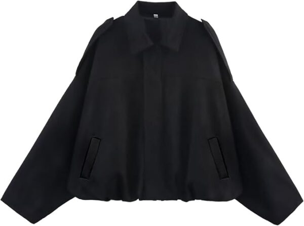 Womens Faux Suede Bomber Jackect