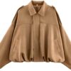 Womens Faux Suede Bomber Jackect