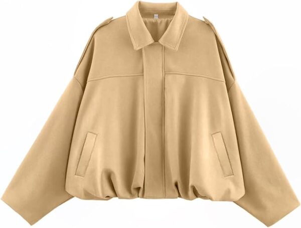 Womens Faux Suede Bomber Jackect